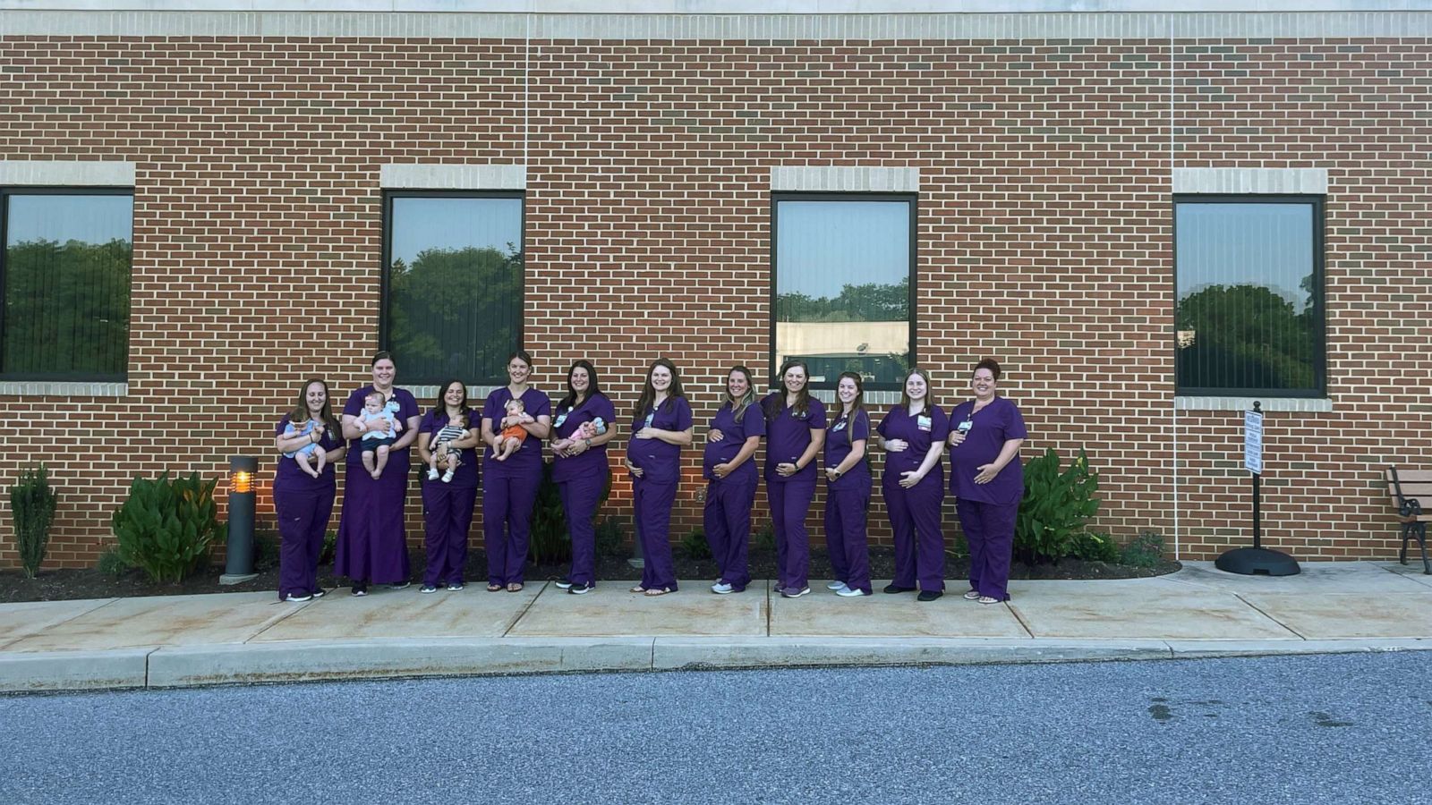 PHOTO: Nearly one dozen nurses at WellSpan Ephrata Community Hospital in Ephrata, Penn., are pregnant or have recently given birth.