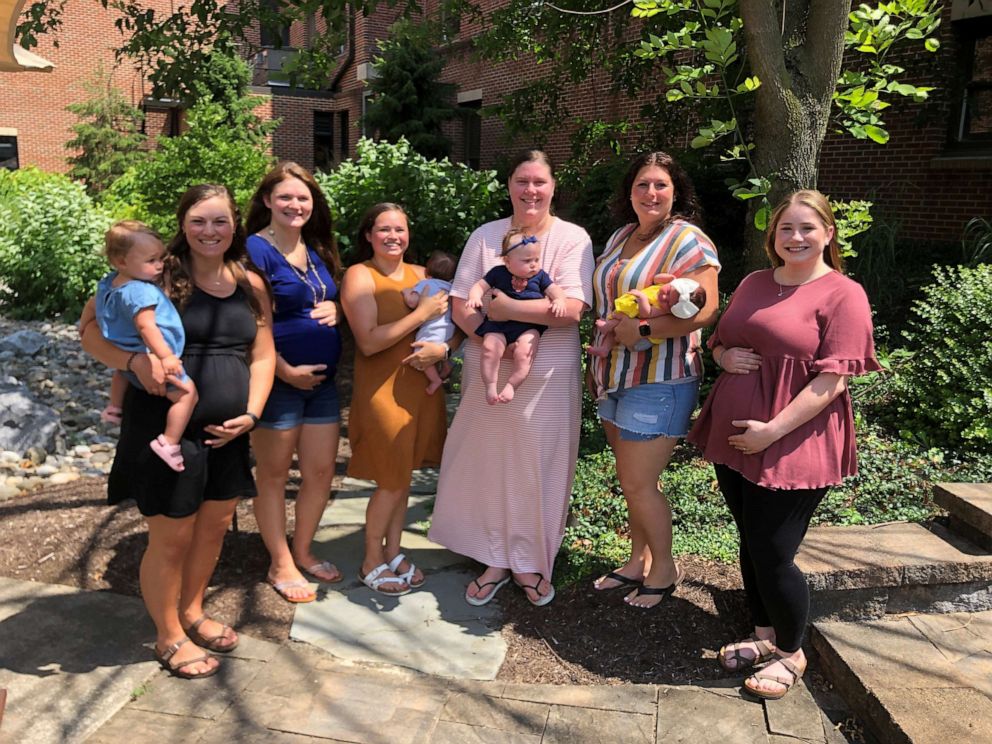 PHOTO: Nearly one dozen nurses at WellSpan Ephrata Community Hospital in Ephrata, Penn., are pregnant or have recently given birth.