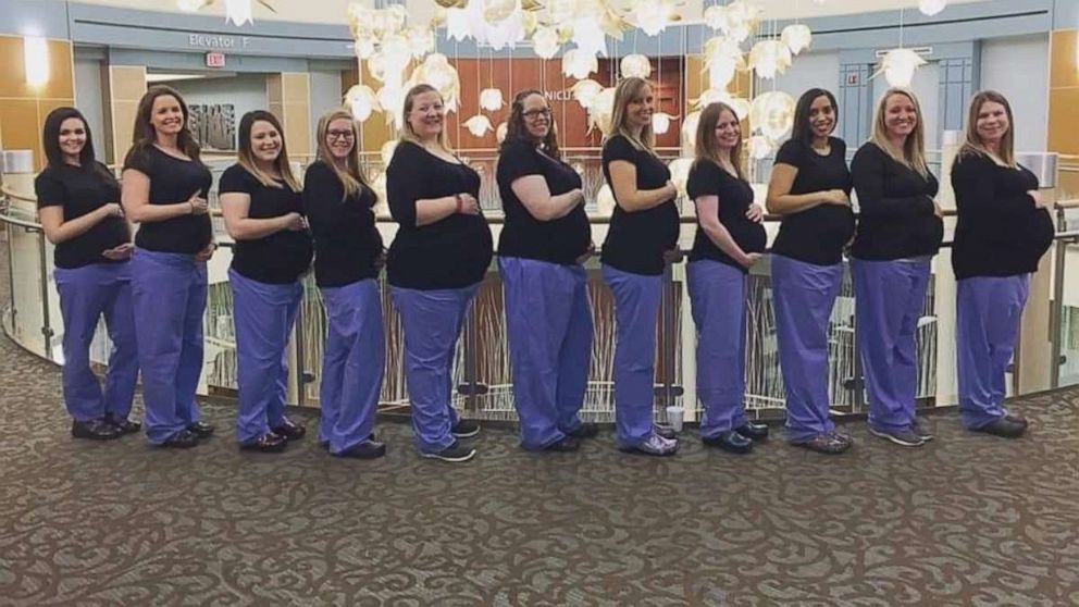 PHOTO: Eleven nurses are pregnant at the Miami Valley Hospital in Dayton, Ohio.