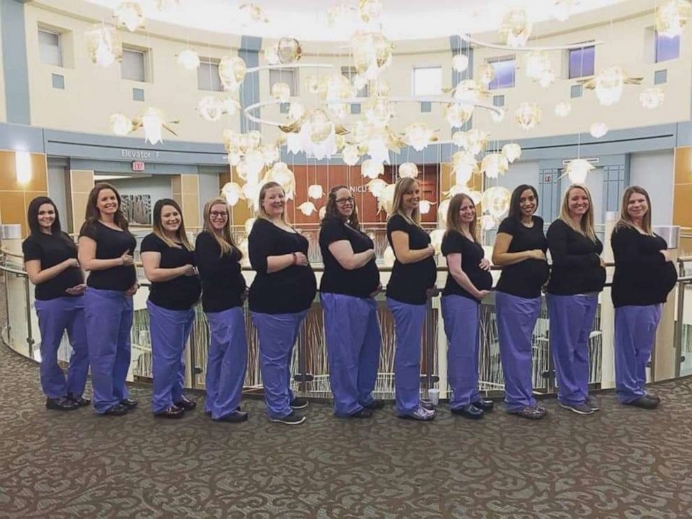 PHOTO: Eleven nurses are pregnant at the Miami Valley Hospital in Dayton, Ohio.