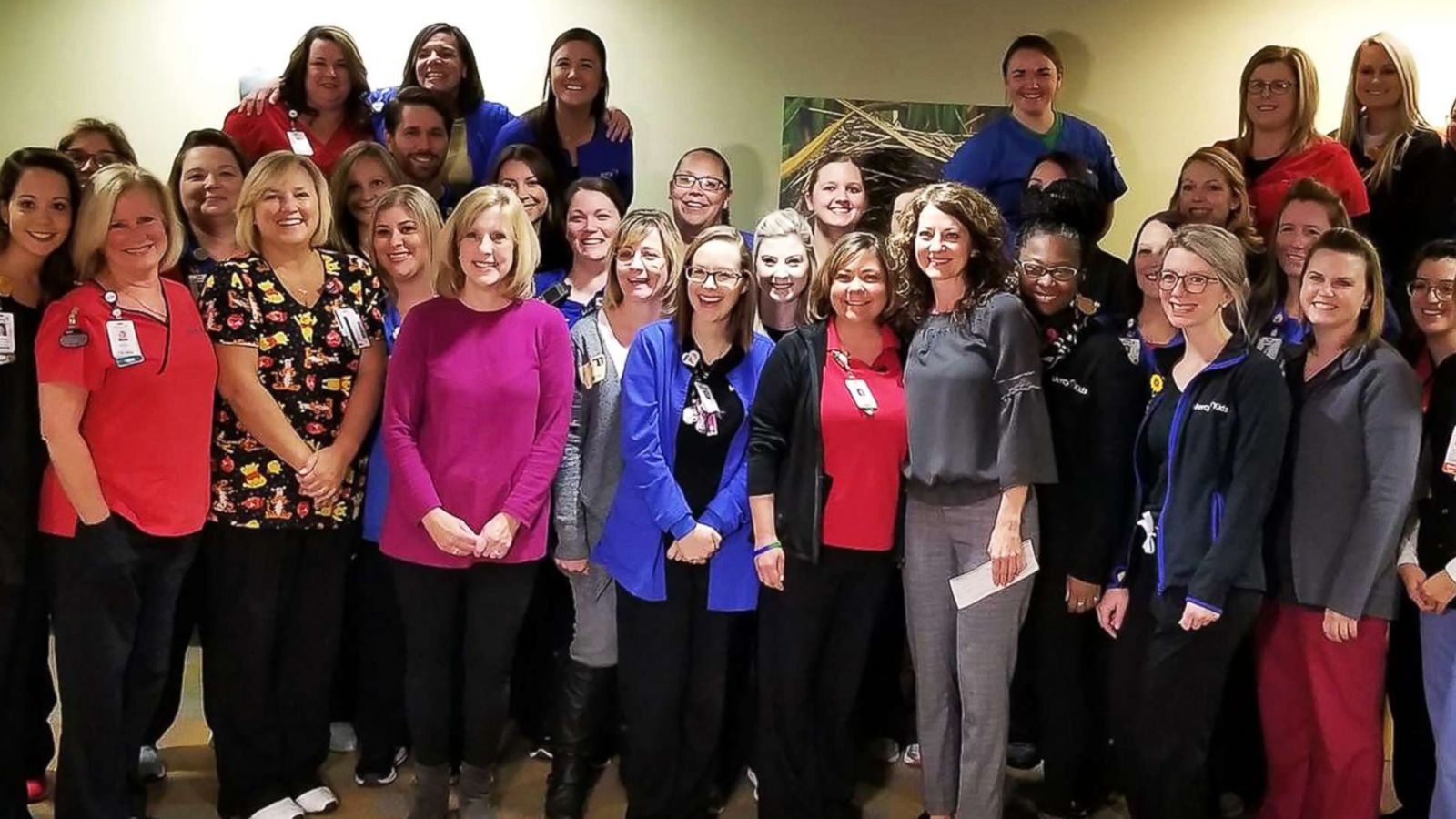 PHOTO: Nurses at Mercy Children's Hospital in Missouri donated their lottery winnings to two fellow nurses.