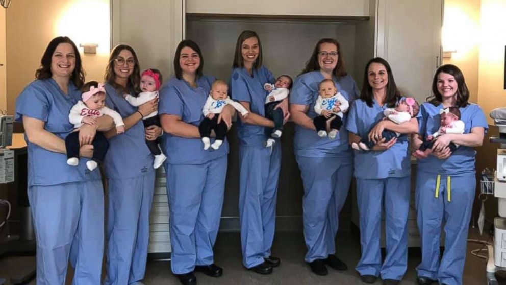 Hospital baby boom: 8 OBGYN nurses give birth to adorable babies - Good ...