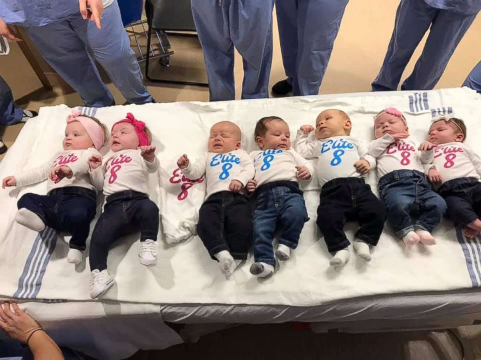 PHOTO: Eight babies were recently born to coworkers at Anderson Hospital's Pavilion for Women in Maryville, Ill.