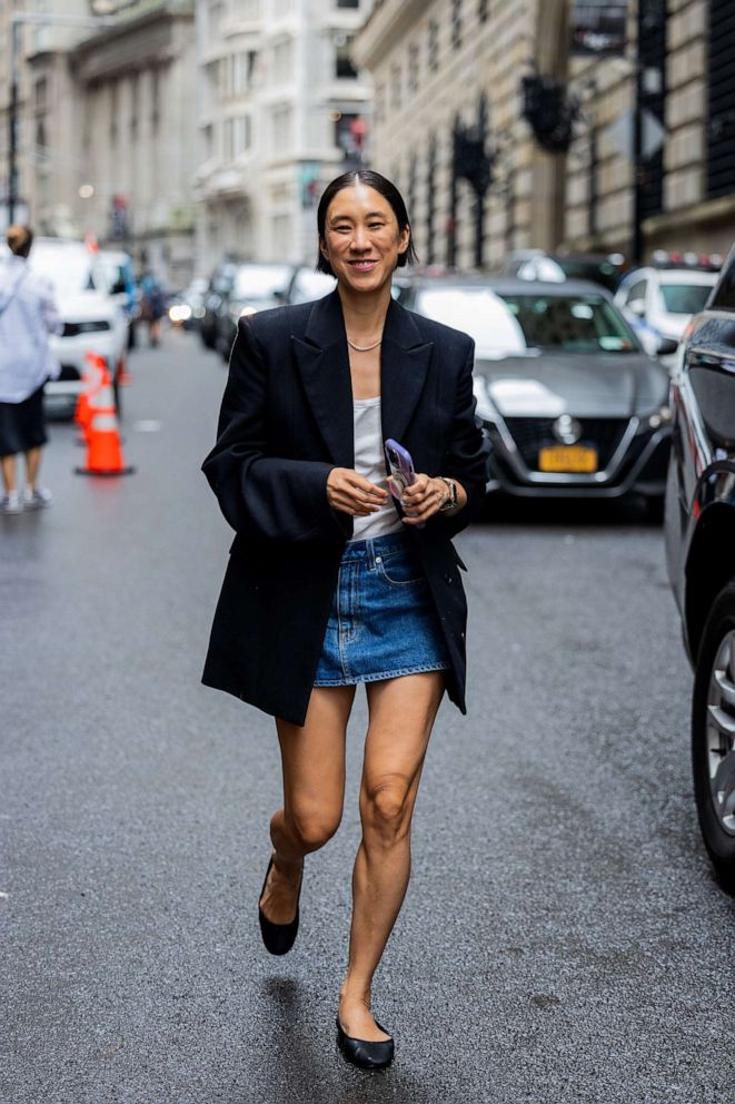 PHOTO: Eva Chen is seen outside Jason Wu, Sept. 10, 2023, in New York.