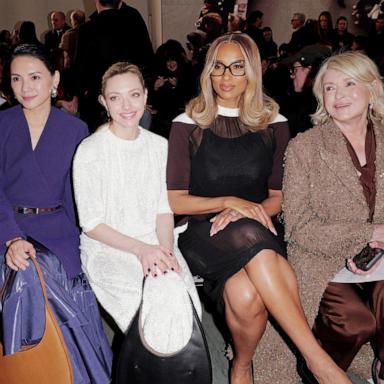 PHOTO: Lu Yuxiao, SinJe Lee, Amanda Seyfried, Ciara and Martha Stewart attend Tory Burch Fall/Winter 2025 during New York Fashion Week at MOMA on Feb. 10, 2025 in New York City. 