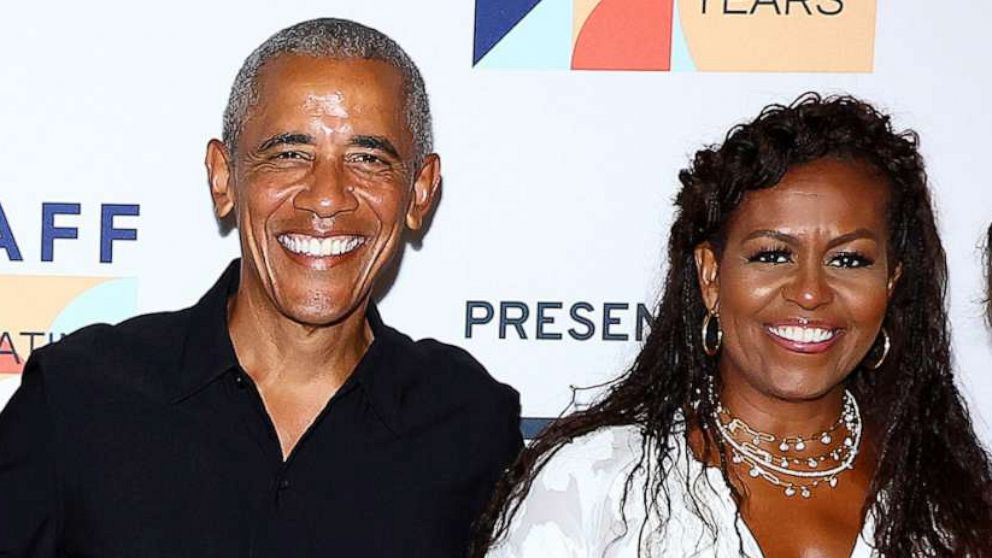 PHOTO: Barack Obama and Michelle Obama attend the premiere of Netflix's Descendant during the Martha's Vineyard African-American Film Festival in Edgartown, Mass., Aug. 5, 2022.