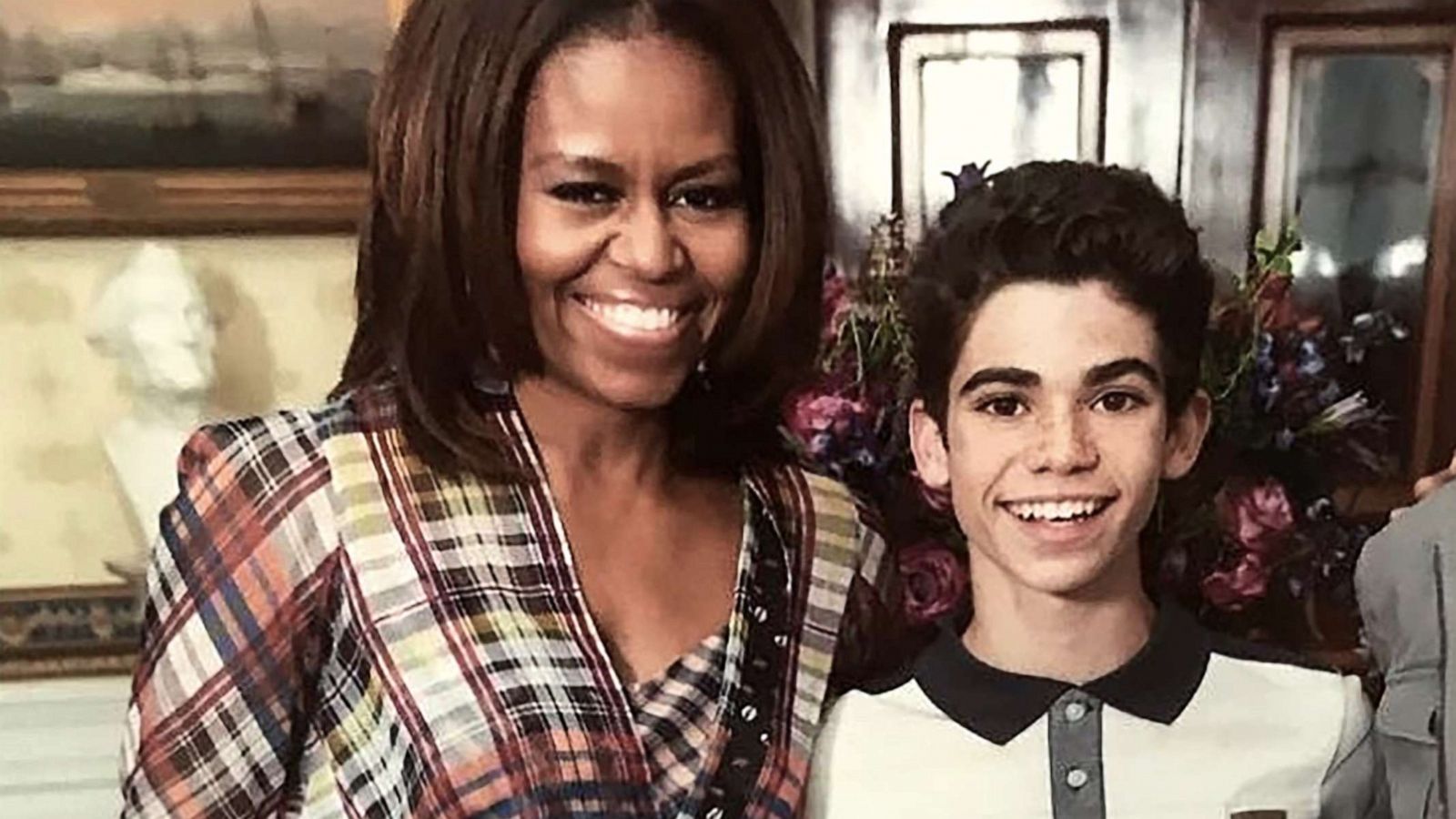 PHOTO: Michelle Obama shared a photo of her and Cameron Boyce, honoring the Disney star.