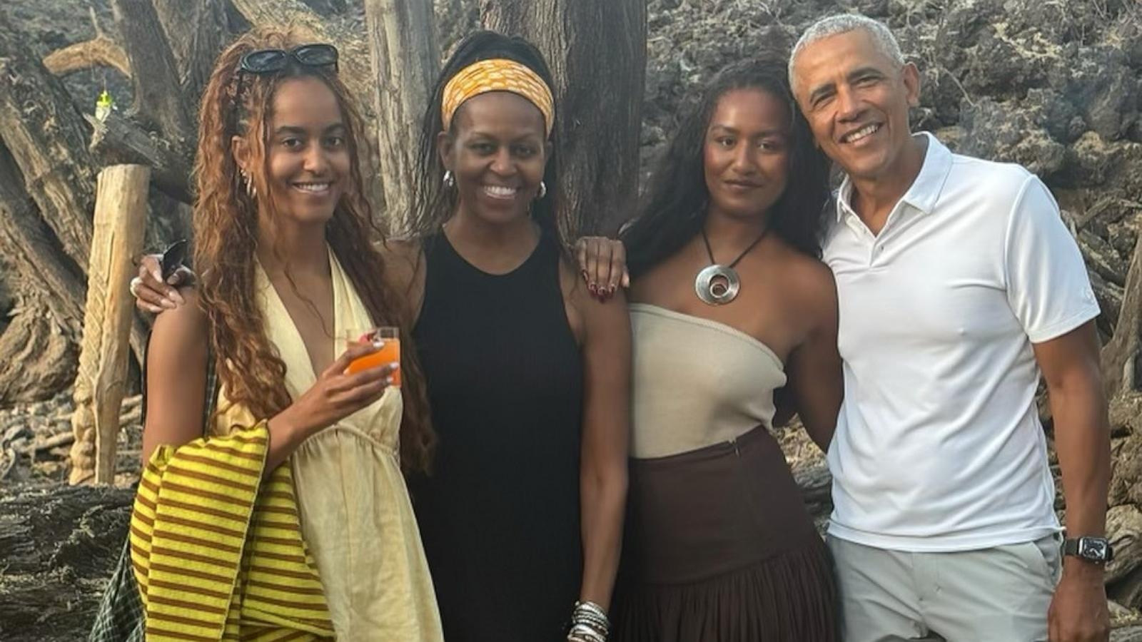 PHOTO: Former President Barack Obama and Michelle Obama shared a rare, family photo in separate Instagram posts, to mark daughter Sasha Obama's 24th birthday.