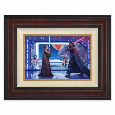 PHOTO: Star Wars Obi-Wan's Final Battle Framed Canvas by Thomas Kinkade Studios