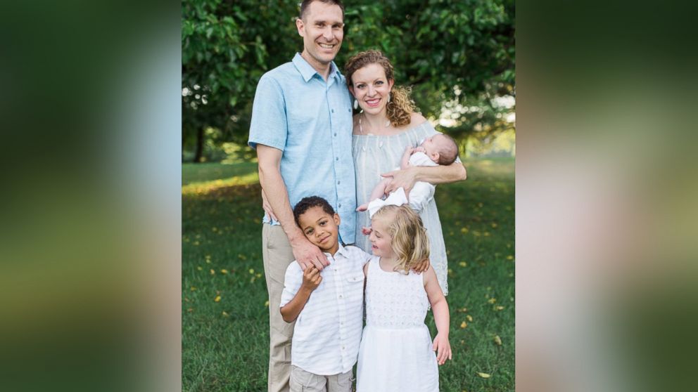 PHOTO: Lauren Ochalek and her husband Aaron are pictured with their children.