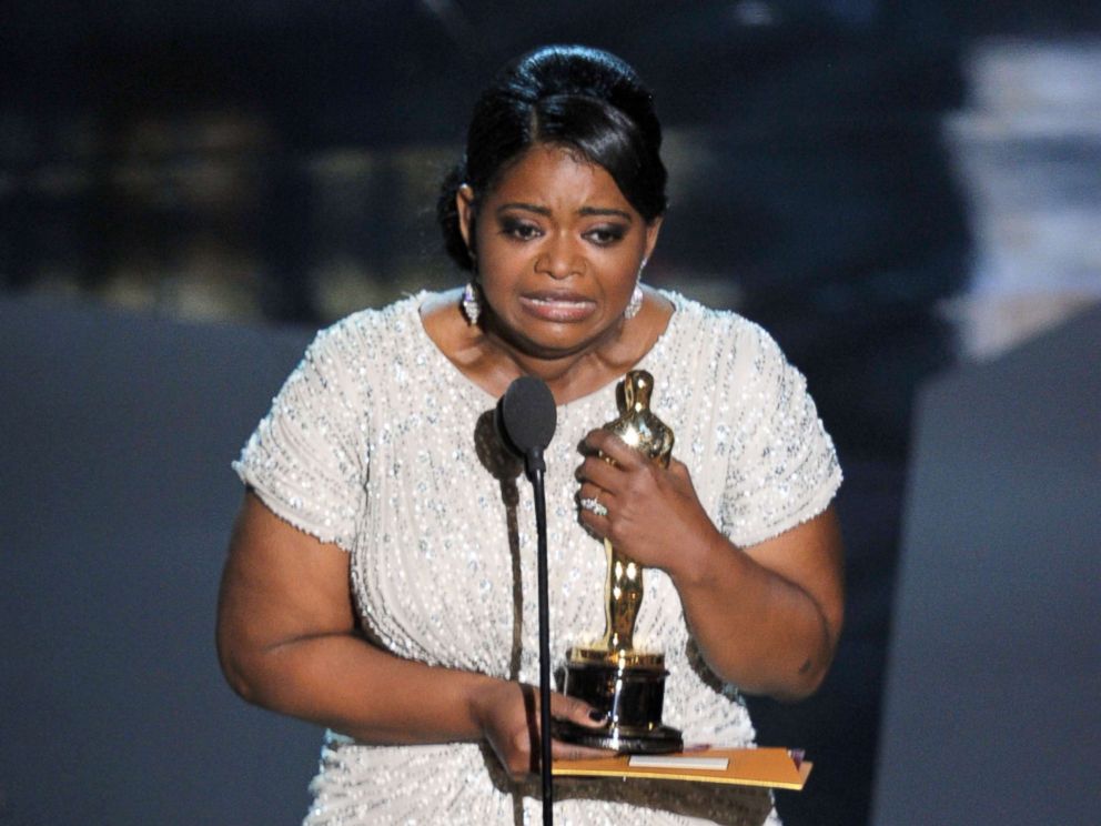 PHOTO: Actress Octavia Spencer accepts the best supporting actress award for "The Help" during the 84th annual Academy Awards, Feb. 26, 2012, in Hollywood, Calif.