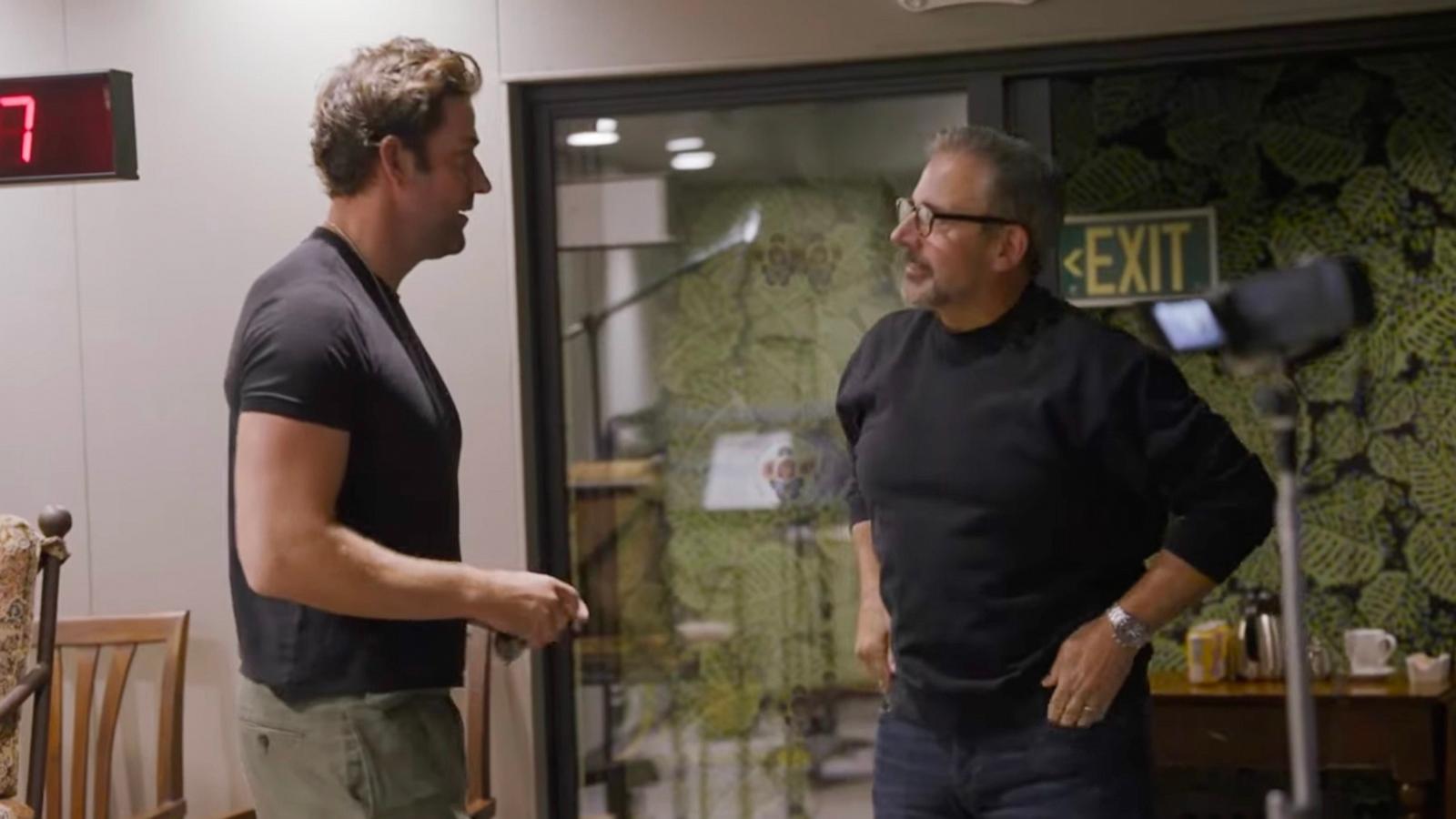 PHOTO: John Krasinski and Steve Carell reunite in a behind the scenes video for their new movie "If."