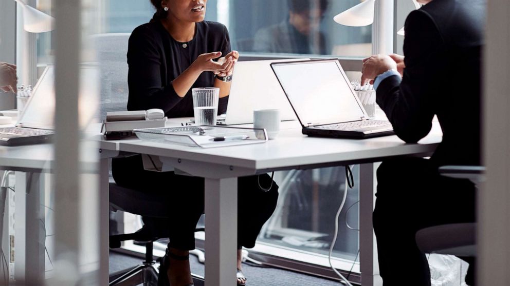 PHOTO: People appear to be working in an office in this undated stock photo.