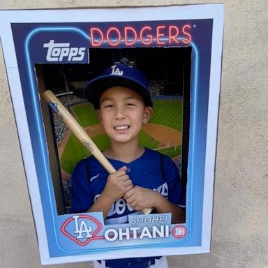 PHOTO: Mom Cheyanne Cortez shared a TikTok post featuring her 9-year-old son Ryan’s Shohei Ohtani baseball card costume for Halloween.