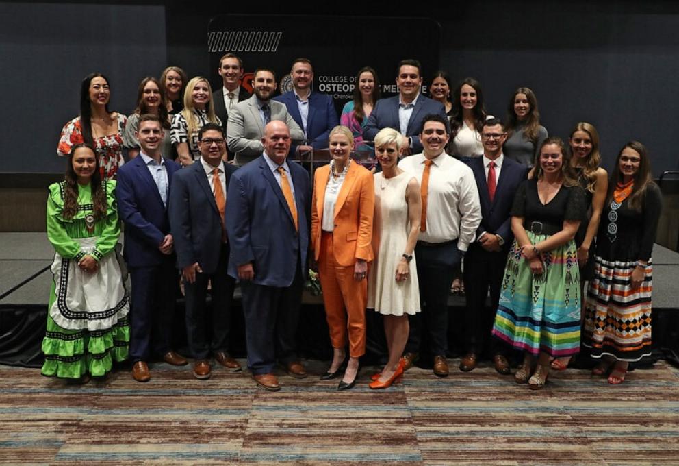 PHOTO: The Oklahoma State University College of Osteopathic Medicine and OSU College of Osteopathic Medicine at the Cherokee Nation Native American class of 2024 graduates