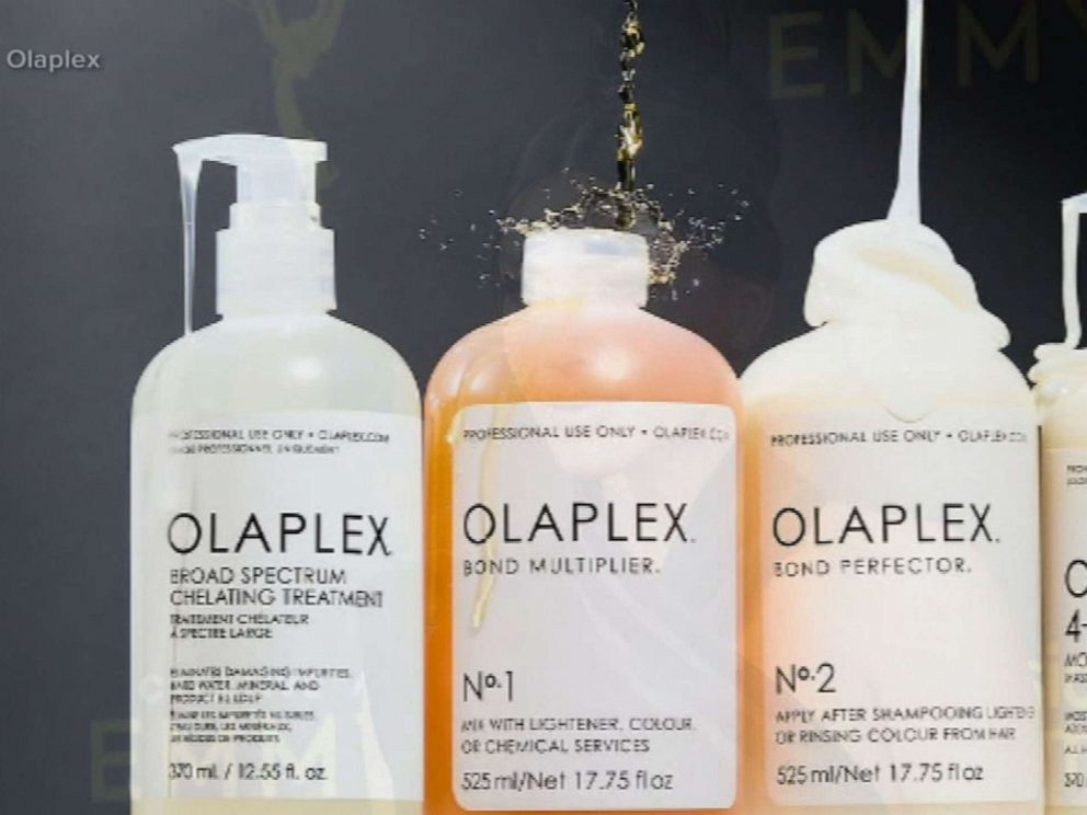 PHOTO: An advertisement for Olaplex hair products.