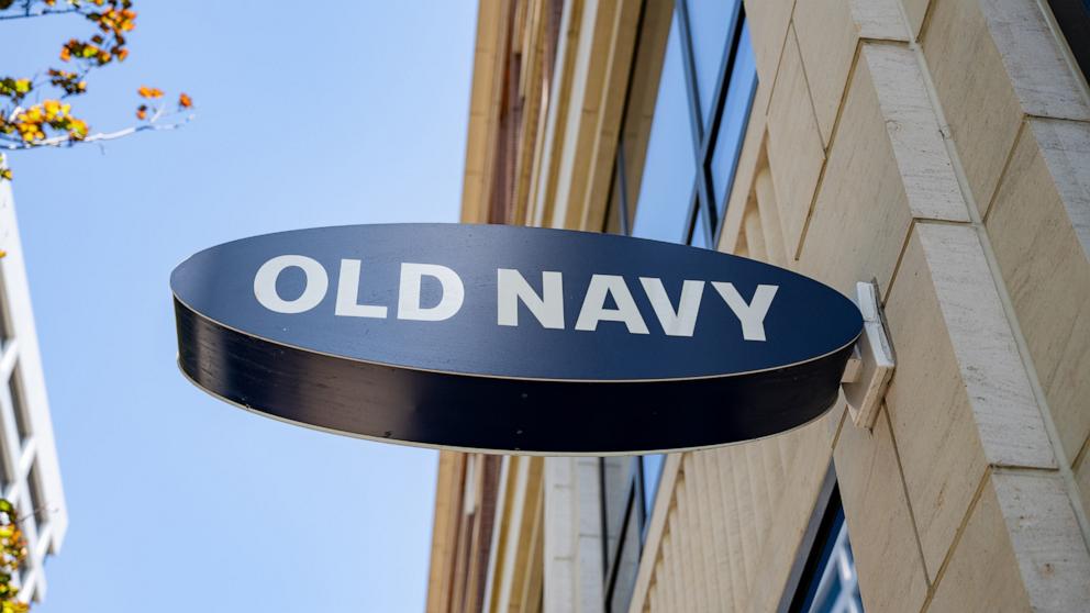 PHOTO: Old Navy oval storefront sign in San Francisco, California, August 29, 2025.