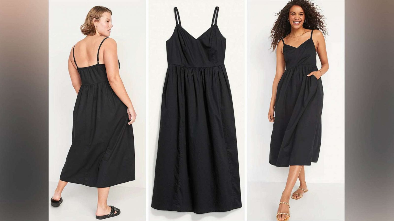 PHOTO: Cotton-poplin cami maxi swing dress for Women on sale at Old Navy.