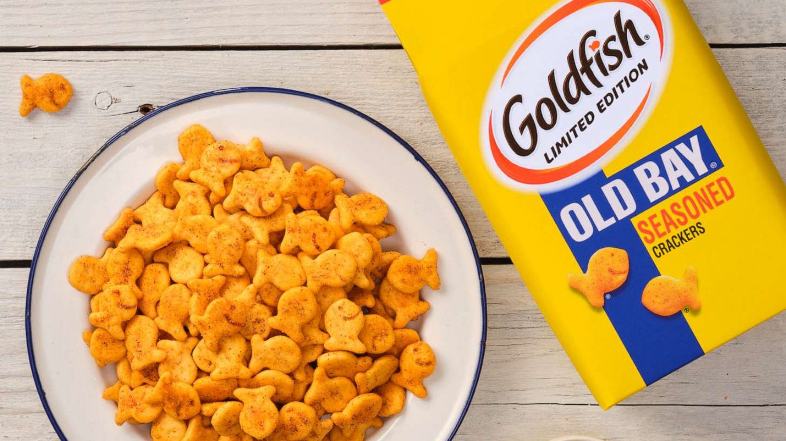 PHOTO: New limited-edition Goldfish with Old Bay seasoning.