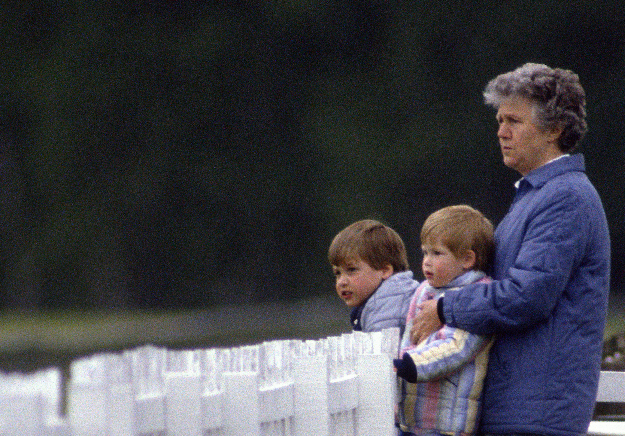 PHOTO: Royal Nanny Olga Powell With Prince William and Prince Harry at a Polo Match In Windsor, May 17, 1987.