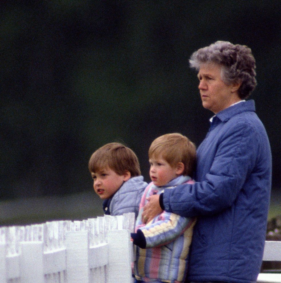 PHOTO: Royal Nanny Olga Powell With Prince William and Prince Harry at a Polo Match In Windsor, May 17, 1987.