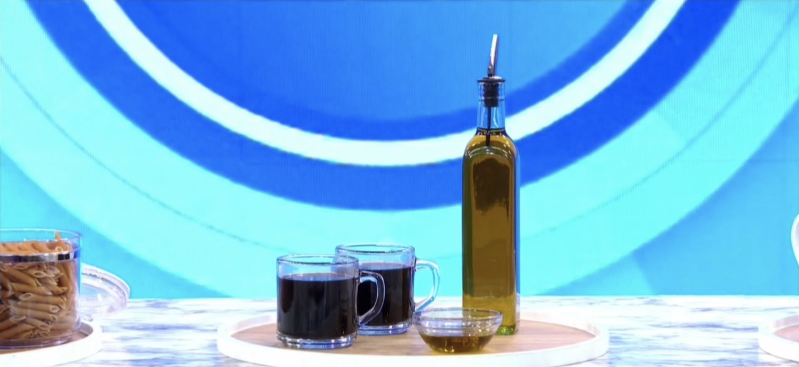 PHOTO: Cups of black coffee with extra virgin olive oil.