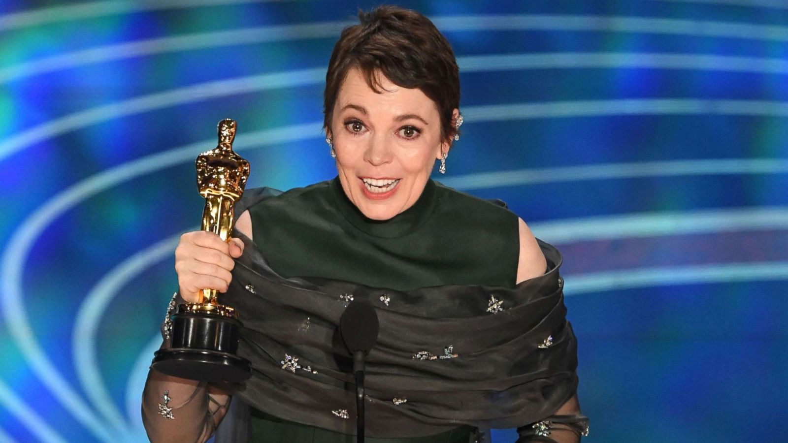 PHOTO: Best Actress nominee for "The Favourite" Olivia Colman accepts the award for Best Actress during the 91st Annual Academy Awards at the Dolby Theatre in Hollywood, Calif., Feb. 24, 2019.