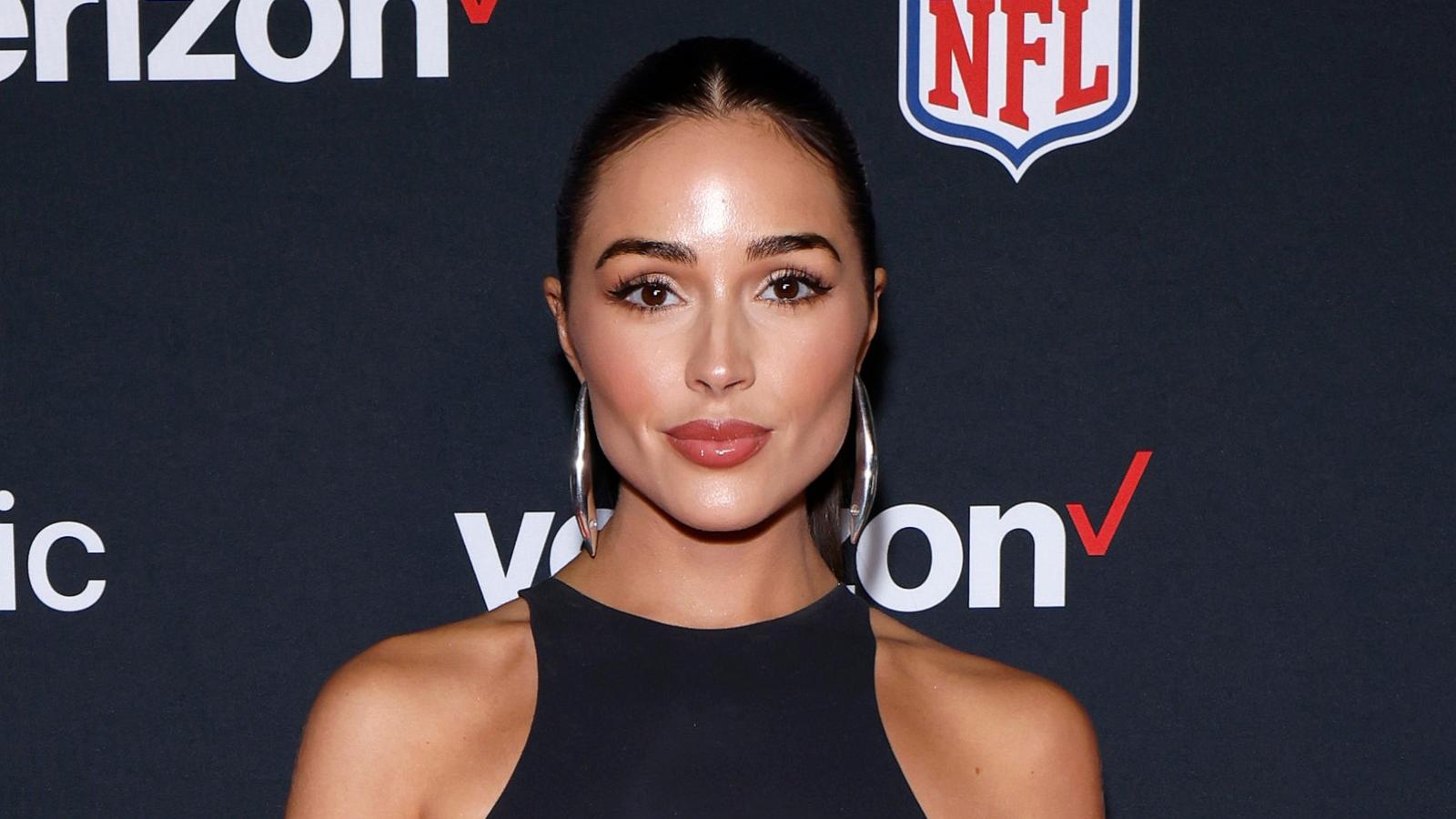 PHOTO: Olivia Culpo attends Verizon's "Run the Playlist Live" at Super Bowl LVIII on February 10, 2024 in Las Vegas, Nevada.