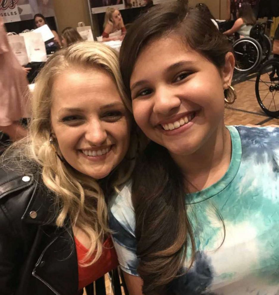 PHOTO: Olivia Curcuru poses for a photo with Tony Award winning actress Ali Stroker.