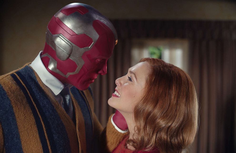 PHOTO: Paul Bettany and Elizabeth Olsen star as Vision and Wanda, respectively, on "WandaVision" for Disney+.