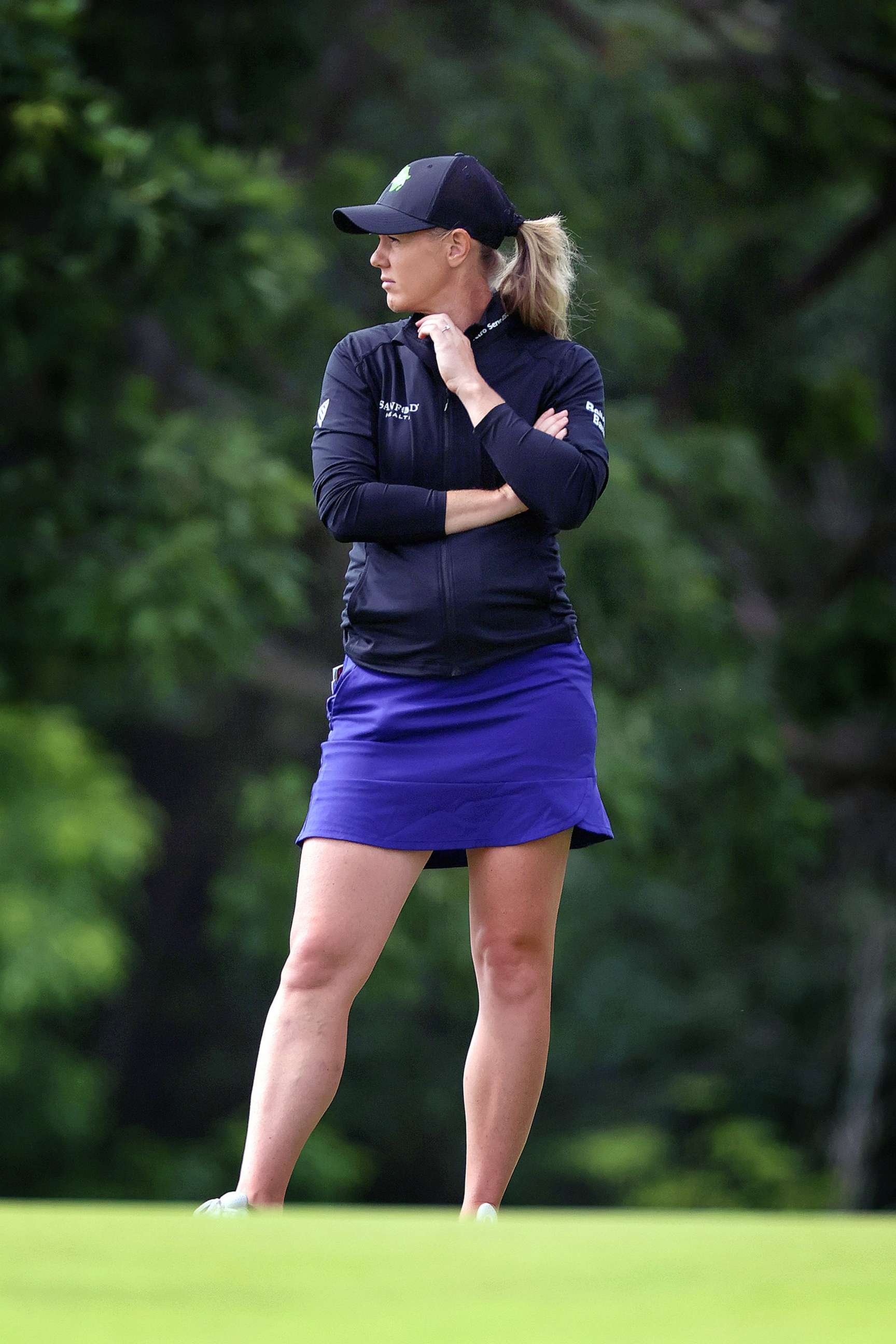 PHOTO: Amy Olson waits on the 7th green during the second round of the Meijer LPGA Classic golf tournament at Blythefield Country Club in Belmont, Mich., June 16, 2023.