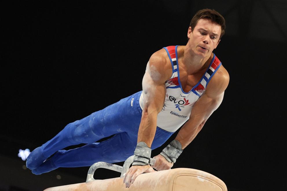 PHOTO: Brody Malone competes on the Pommel Horse during the 2024 Xfinity U.S. Gymnastics Championships, June 1, 2024, in Fort Worth, Texas. 