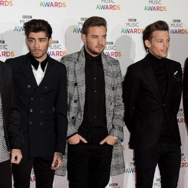 PHOTO: Niall Horan, Zayn Malik, Liam Payne, Louis Tomlinson and Harry Styles of One Direction arriving at the BBC Music Awards at Earls Court Arena in London, Dec. 11, 2014.