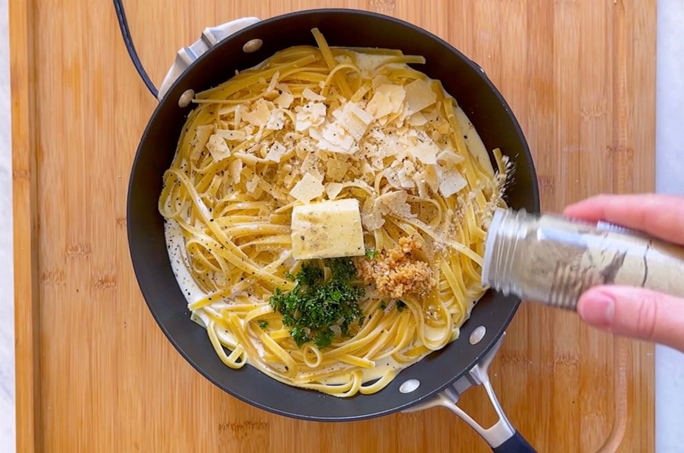 PHOTO: Nico Norena's one pan fettuccine pasta.