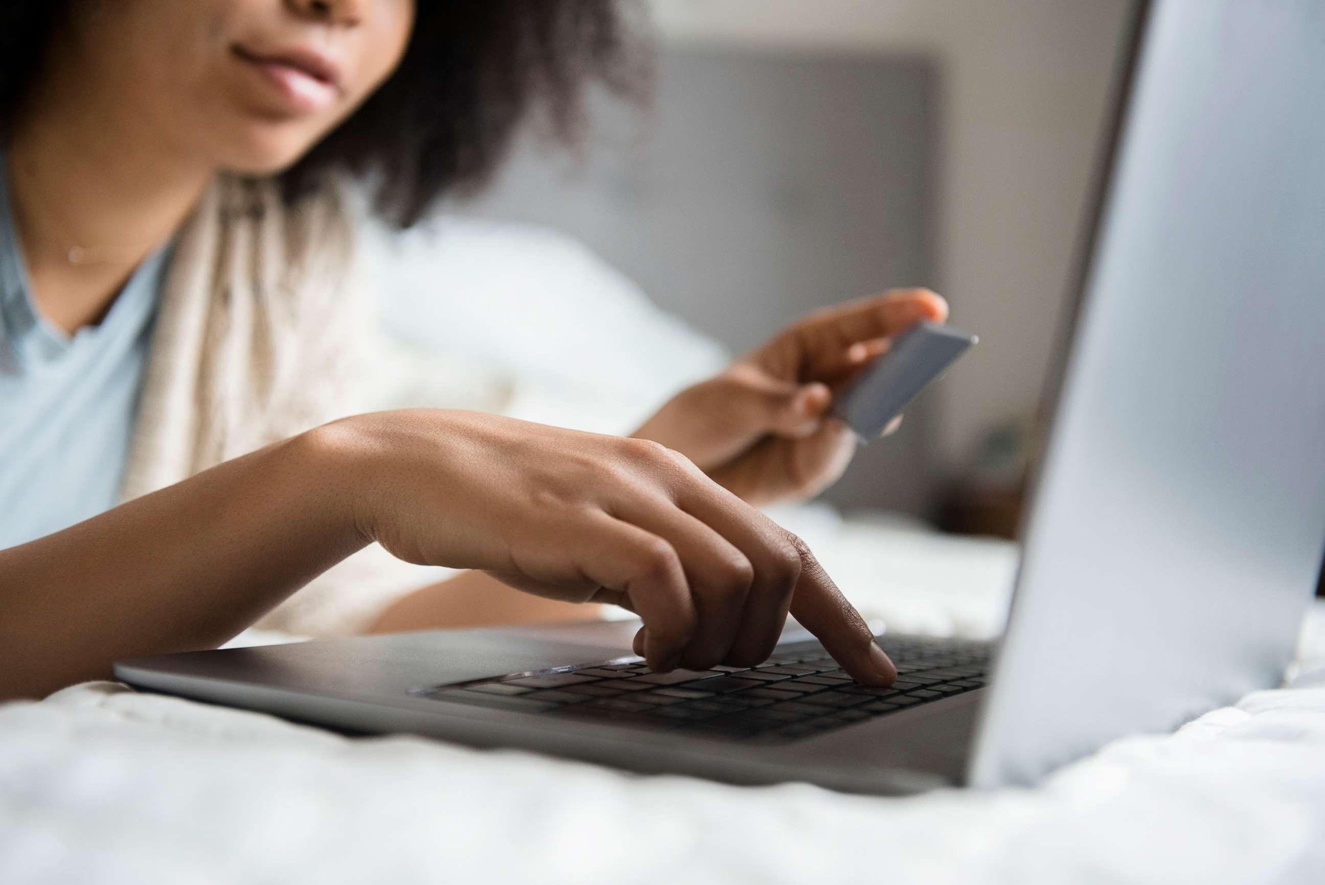 PHOTO: In this undated file photo, a woman is shown shopping online.