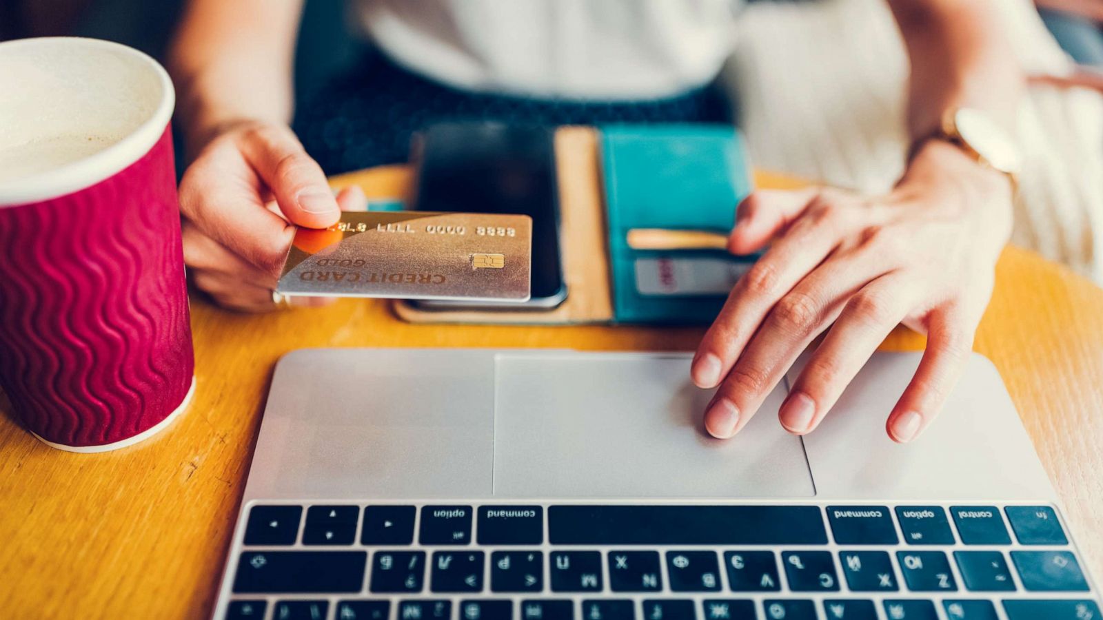 PHOTO: A woman online shops in this stock photo.