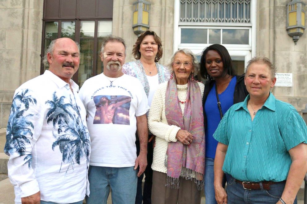 PHOTO: 88-year-old Opal Zucca poses with her family.