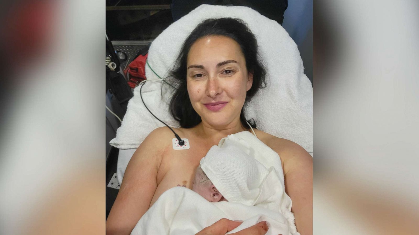 PHOTO: Emily Geller Hardman, 35, holds her newborn daughter Rosemary Claire on May 15, 2021.