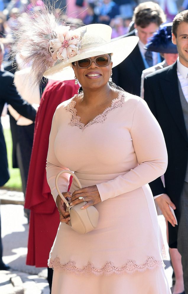 PHOTO: Oprah Winfrey arrives for the wedding ceremony of Prince Harry, Duke of Sussex and Meghan Markle at St George's Chapel, Windsor Castle, in Windsor, England, May 19, 2018.