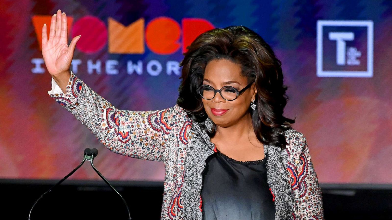 PHOTO: Oprah Winfrey speaks onstage at the 10th Anniversary Women In The World Summit at David H. Koch Theater at Lincoln Center, April 10, 2019, in New York City.