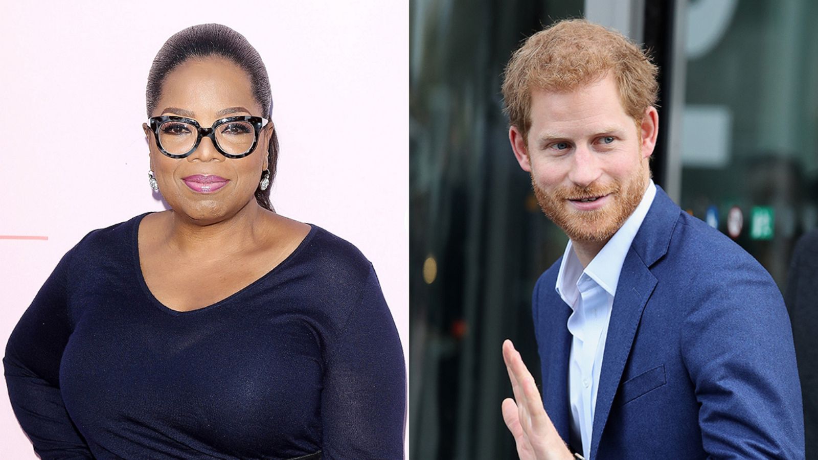 PHOTO: Oprah Winfrey attends the Los Angeles premiere of OWN's "Love Is_," June 11, 2018, in Los Angeles. Prince Harry departs from Orestad school following a conference, Oct. 26, 2017, in Copenhagen, Denmark.