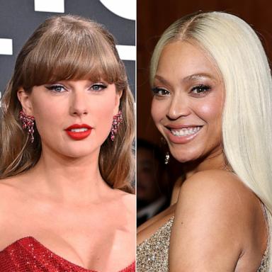 PHOTO: Oprah Winfrey attends an event on Jan. 13, 2026, in New York. | Taylor Swift arrives for the 67th Annual Grammy Awards in Los Angeles, Feb. 2, 2025. | Beyoncé attends the 67th Annual Grammy Awards on Feb. 2, 2025, in Los Angeles.