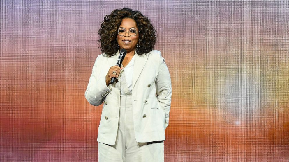 PHOTO: Oprah Winfrey speaks during Oprah's 2020 Vision: Your Life in Focus Tour presented by WW (Weight Watchers Reimagined) at Chase Center, Feb. 22, 2020, in San Francisco.