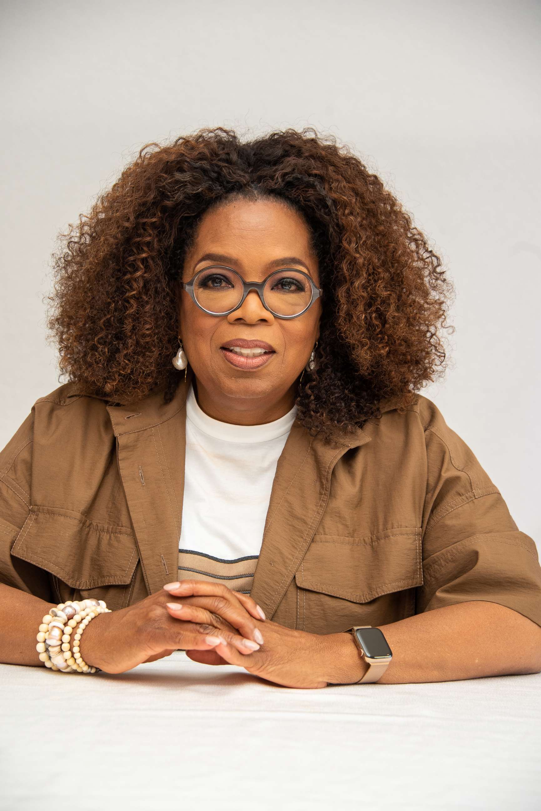PHOTO: Oprah Winfrey speaks at a press conference on Aug. 06, 2019, in Beverly Hills, Calif.