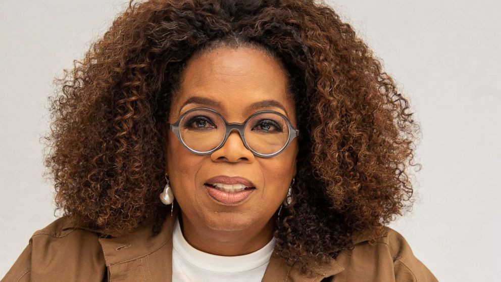 PHOTO: Oprah Winfrey speaks at a press conference on Aug. 06, 2019, in Beverly Hills, Calif.