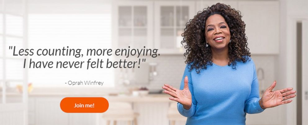 PHOTO: Oprah Winfrey appears on the Weight Watchers website promoting their company. 