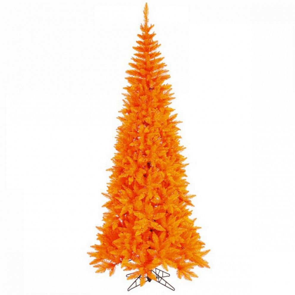 PHOTO: An orange fir 5.5' artificial Christmas tree from Wayfair is pictured here.