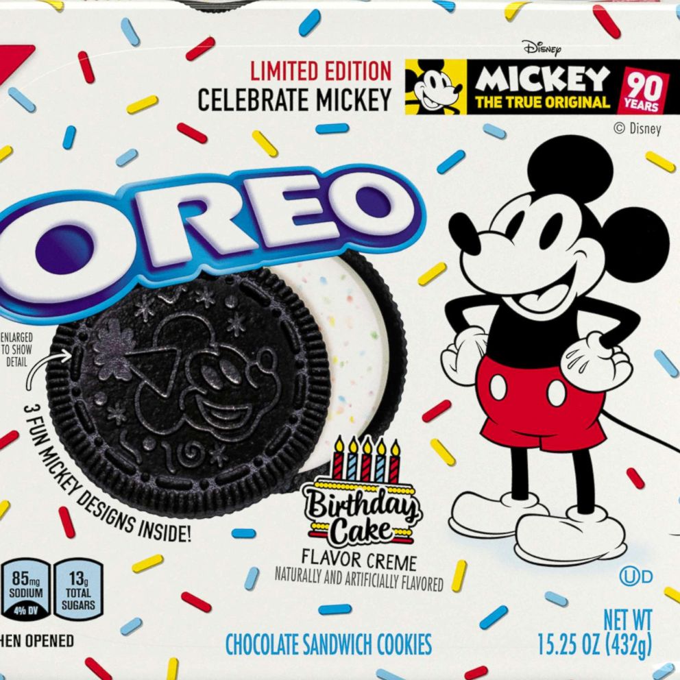 VIDEO: New birthday cake-flavored Oreos celebrate Mickey Mouse's 90th birthday!