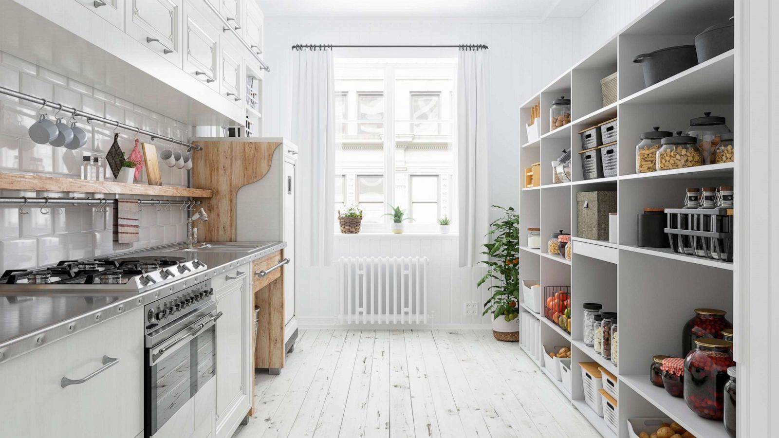 PHOTO: An organized modern kitchen.