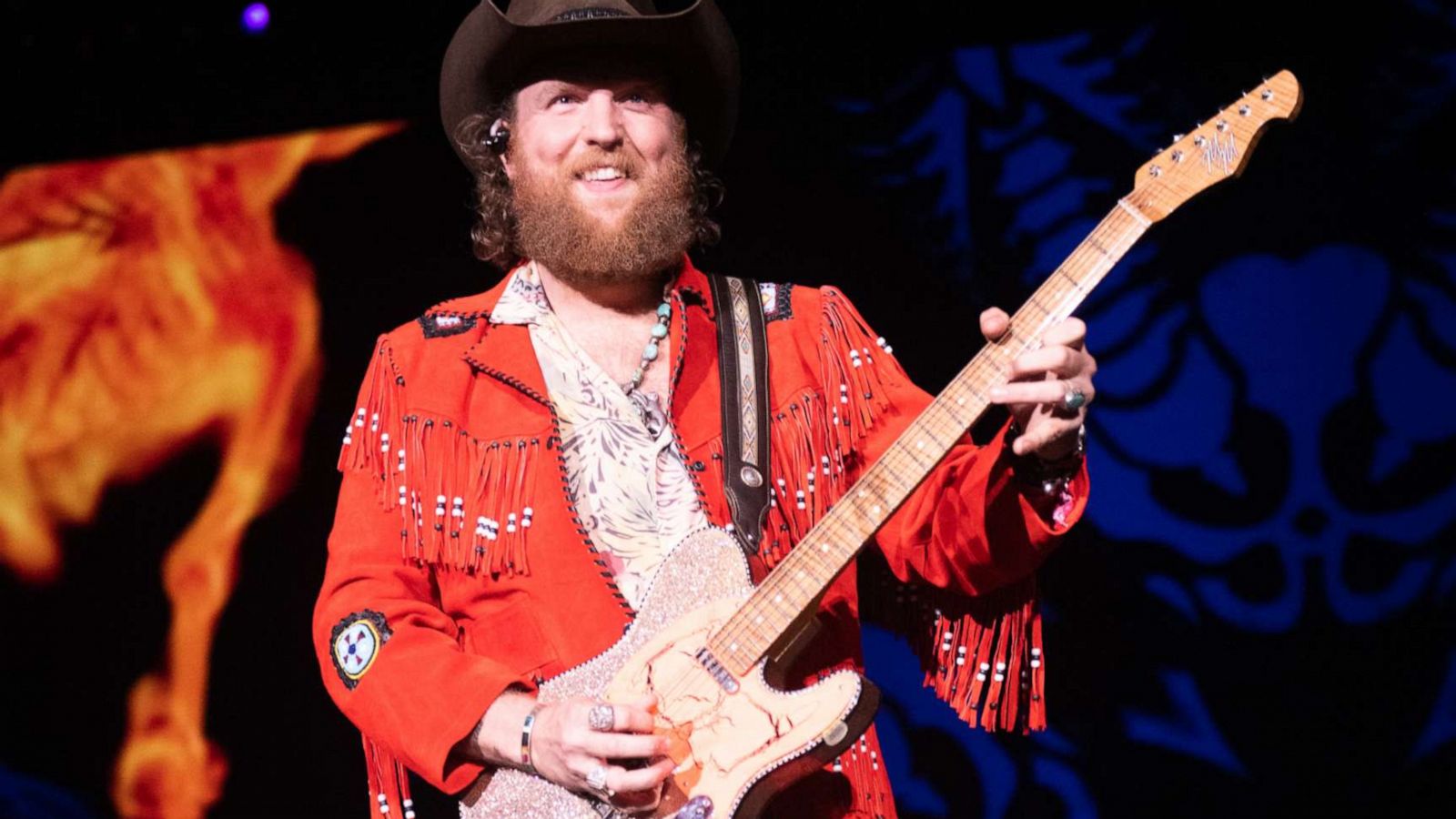 PHOTO: Guitarist John Osborne of Brothers Osborne performs during the 2022 Stagecoach Festival on April 30, 2022 in Indio, Calif.